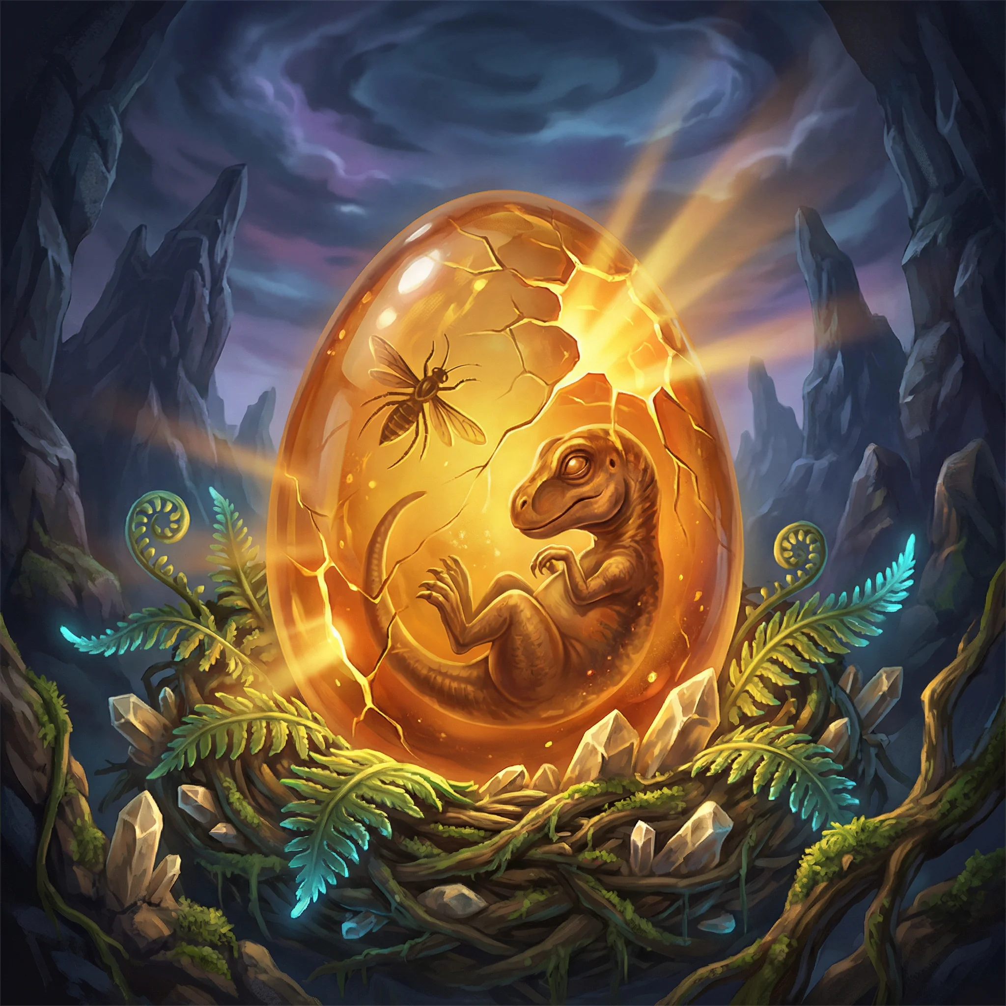 琥珀恐龙蛋，藏着远古智慧的 91棋牌 史前孵化之选